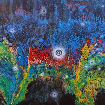 Peinture intitulée "fission reaction" par Cyprian Hołownia, Œuvre d'art originale, Acrylique