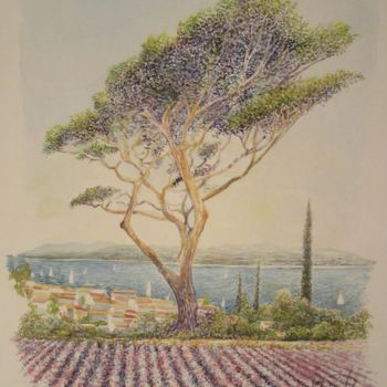 Painting titled "Provence" by Hubert Cyr-Antoine, Original Artwork, Oil