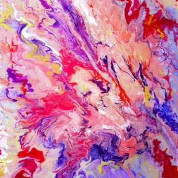 Painting titled "Cotton Candy" by Cyrielle Recoura, Original Artwork, Acrylic