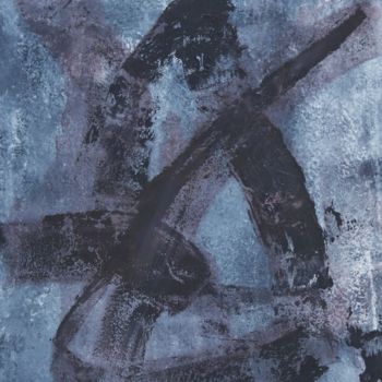 Painting titled "Articulation en noir" by Cyril Chiron, Original Artwork