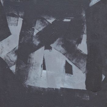 Painting titled "Système noir et gris" by Cyril Chiron, Original Artwork