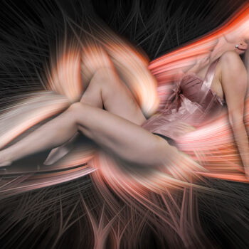 Photographie intitulée "Glisse sur la peau" par Cyril Comtat, Œuvre d'art originale, Photographie numérique