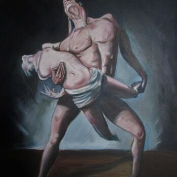 Картина под названием "Erotic Dancers" - Cyril Harris, Подлинное произведение искусства, Масло