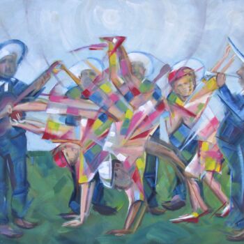 Pintura titulada "Cultural shock" por Cyril Harris, Obra de arte original, Oleo