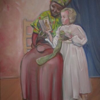 Pittura intitolato "Tribute to African…" da Cyril Harris, Opera d'arte originale, Olio