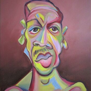 Painting titled "self portrait 3" by Cyril Harris, Original Artwork, Oil