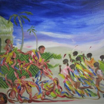 Painting titled "Genocide 1994" by Cyril Harris, Original Artwork, Acrylic