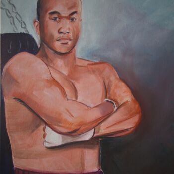 Painting titled "The Boxer" by Cyril Harris, Original Artwork, Acrylic