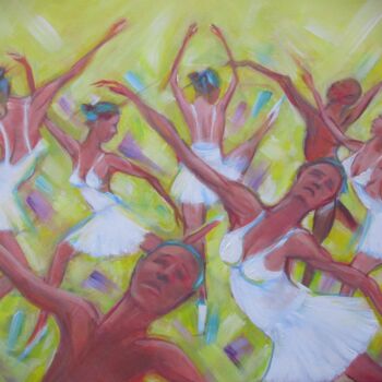 Painting titled "The Dancers" by Cyril Harris, Original Artwork, Acrylic