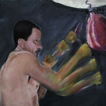 Painting titled "Speed bag" by Cyril Harris, Original Artwork, Oil