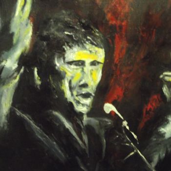 Painting titled "brel" by Cyril Lagorce, Original Artwork, Oil