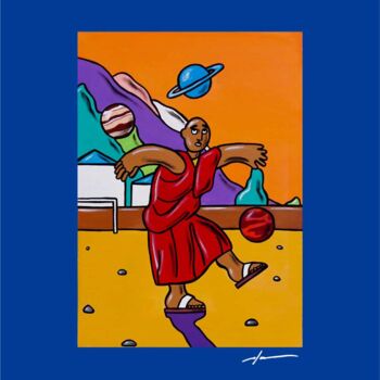 Schilderij getiteld "Le jongleur" door Cyril Afonso, Origineel Kunstwerk, Acryl