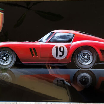 Painting titled "Ferrari GTO" by Cyrille Clément, Original Artwork, Acrylic