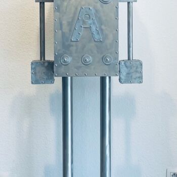 Sculptuur getiteld "Robot A" door Cyrille Plate, Origineel Kunstwerk, Aluminium