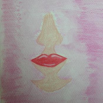 Peinture intitulée "Le nez, la bouche" par Cyrus, Œuvre d'art originale, Huile