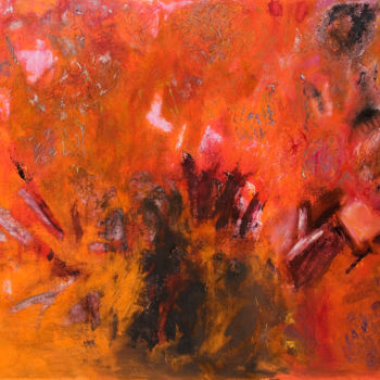 Peinture intitulée "Adama, le chant de…" par Cythara-Martine Gercault, Œuvre d'art originale, Huile