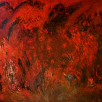 Painting titled "Lekh Lekha, 2008" by Cythara-Martine Gercault, Original Artwork, Oil