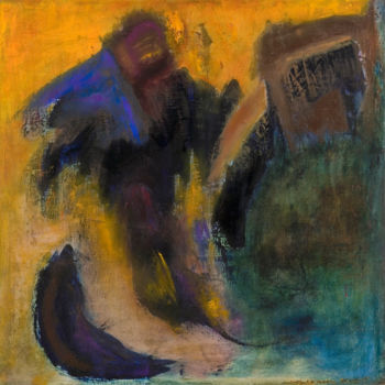 Pintura titulada "Le génie et Aladin,…" por Cythara-Martine Gercault, Obra de arte original, Oleo