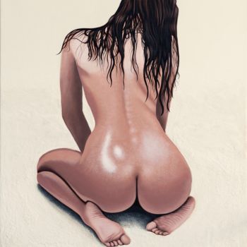 Painting titled "Hot sand 116 x 89 cm" by Czart, Original Artwork, Acrylic