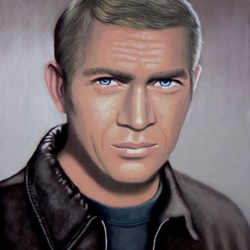 Pintura intitulada "Steeve McQueen" por Czart, Obras de arte originais, Acrílico