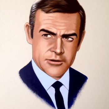Painting titled "Sean Connery 007" by Czart, Original Artwork, Acrylic