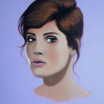 Painting titled "Gemma Arterton" by Czart, Original Artwork, Acrylic