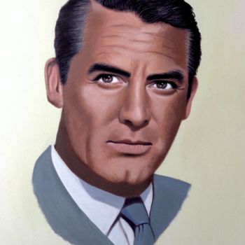 Painting titled "Cary Grant" by Czart, Original Artwork, Acrylic