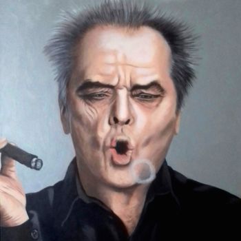 Painting titled "Jack Nicholson" by Czart, Original Artwork, Acrylic