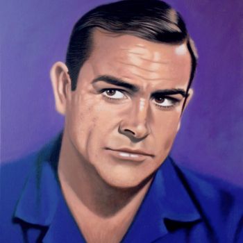 Peinture intitulée "Sean-Connery" par Czart, Œuvre d'art originale, Acrylique