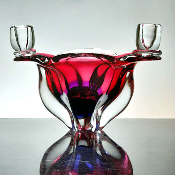 Design getiteld "Sommerso Vasa- Jan…" door Czech Art Glass, Origineel Kunstwerk, Tabel kunst