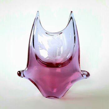 Design intitolato "Artisitc vase- Milo…" da Czech Art Glass, Opera d'arte originale, Tavola arte