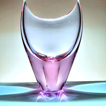 Design intitulée "Sommerso Vase- Milo…" par Czech Art Glass, Œuvre d'art originale, Art de la table