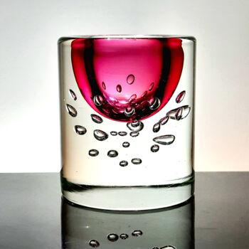 "Artisitc Vase with…" başlıklı Design Czech Art Glass tarafından, Orijinal sanat, Masa Sanatı
