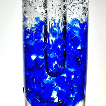 Design intitulée "Artisitc Blue Vase…" par Czech Art Glass, Œuvre d'art originale, Art de la table