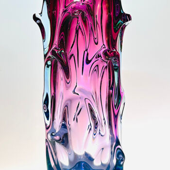 Diseño titulada "Jan Beranek-Blue Re…" por Czech Art Glass, Obra de arte original, Arte de mesa