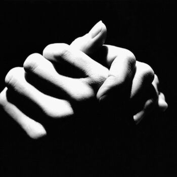 「Les Mains」というタイトルの写真撮影 D-A Woisardによって, オリジナルのアートワーク, アナログ写真 段ボールにマウント