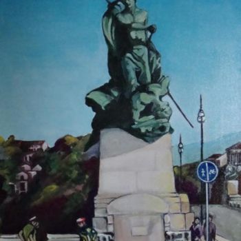 Painting titled "Ponte Umberto I Tor…" by M.D-Agostino, Original Artwork, Acrylic