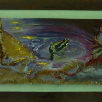 Painting titled "LO STAGNO" by M.D-Agostino, Original Artwork, Acrylic