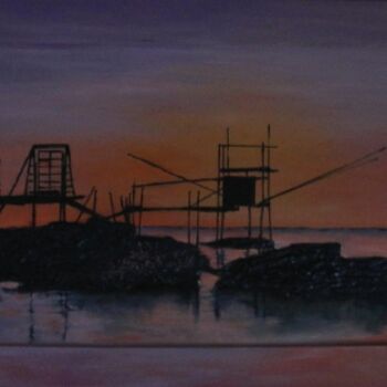 Painting titled "TRABOCCHI" by M.D-Agostino, Original Artwork, Acrylic