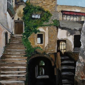 Painting titled "BUSSANA" by M.D-Agostino, Original Artwork, Oil