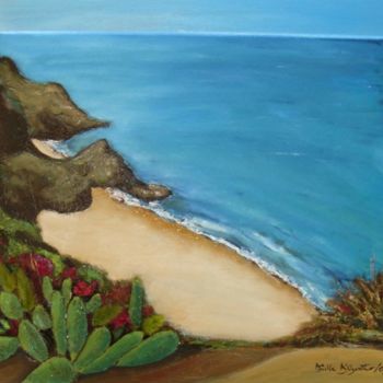 Painting titled "SPIAGGIA" by M.D-Agostino, Original Artwork, Acrylic