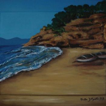 Painting titled "PAESAGGIO DI MARE" by M.D-Agostino, Original Artwork, Acrylic