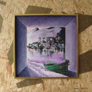 Painting titled "SAN GIULIO D'ORTA" by M.D-Agostino, Original Artwork, Acrylic