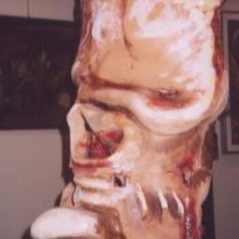 Sculpture intitulée "Omaggio a Dubuffet" par D'Ambros Aferrigno, Œuvre d'art originale