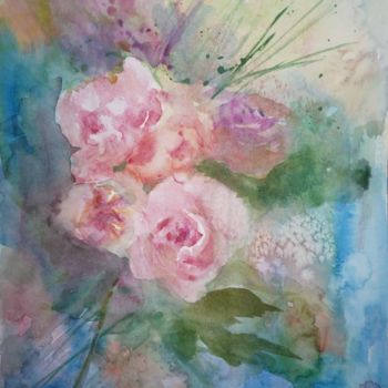 Painting titled "fleurs-6.jpg" by Marie-Lise Courtel, Original Artwork