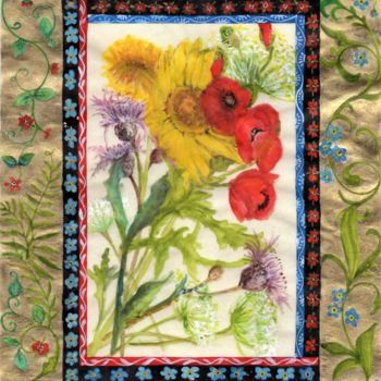 Malarstwo zatytułowany „fleurs-des-champs.j…” autorstwa Marie-Lise Courtel, Oryginalna praca