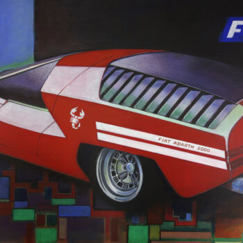 绘画 标题为“FIAT ABARTH 2000 SC…” 由D-Marko-O, 原创艺术品, 丙烯