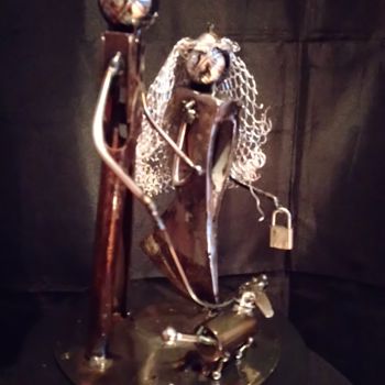 Sculpture titled "Couple de Marié" by D.S.A.Rt, Original Artwork, Metals