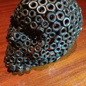 Escultura titulada "Skull Nut" por D.S.A.Rt, Obra de arte original, Metales