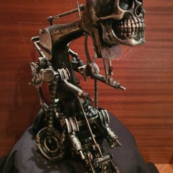 Sculpture titled "SINGERNATOR" by D.S.A.Rt, Original Artwork, Metals